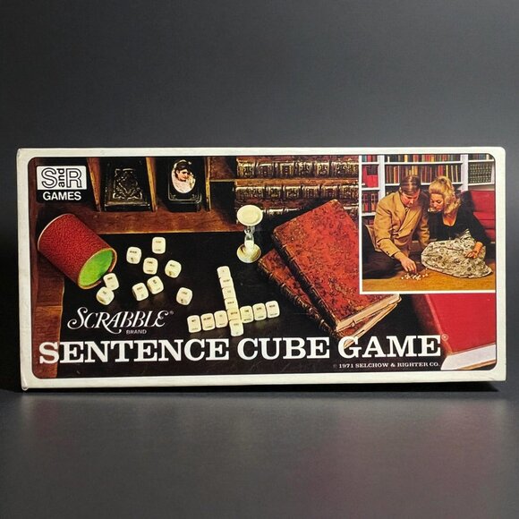 Scrabble Other - Scrabble Sentence Cube Game S & R Games 1971 Complete
